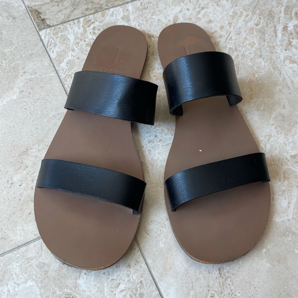 J. Crew Double Strap Black Sandals Women’s Size 9 - Picture 5 of 10